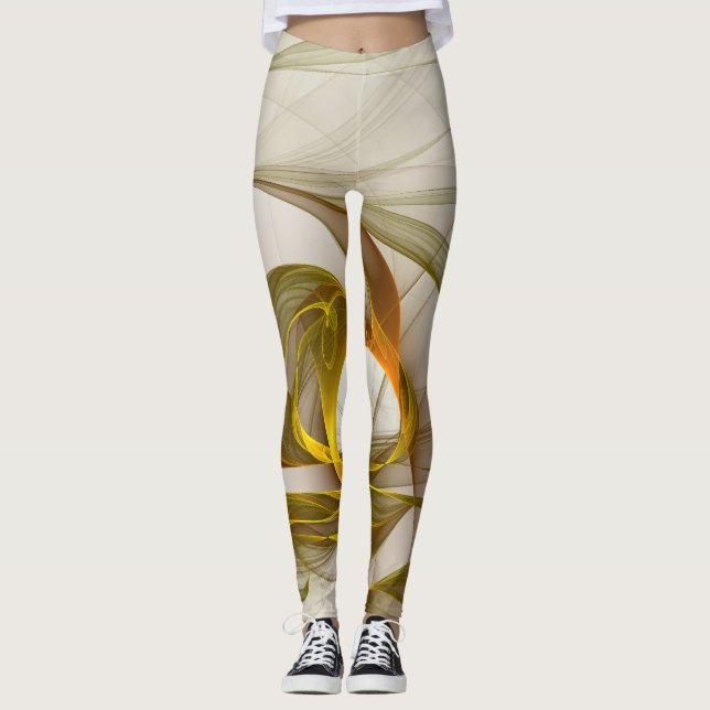 Leggings Colores Metálicos Preciosos Abstractos Modernos Fr (Anverso)