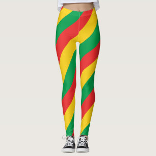 Leggings Colores nacionales de bandera de Burkina Faso diag