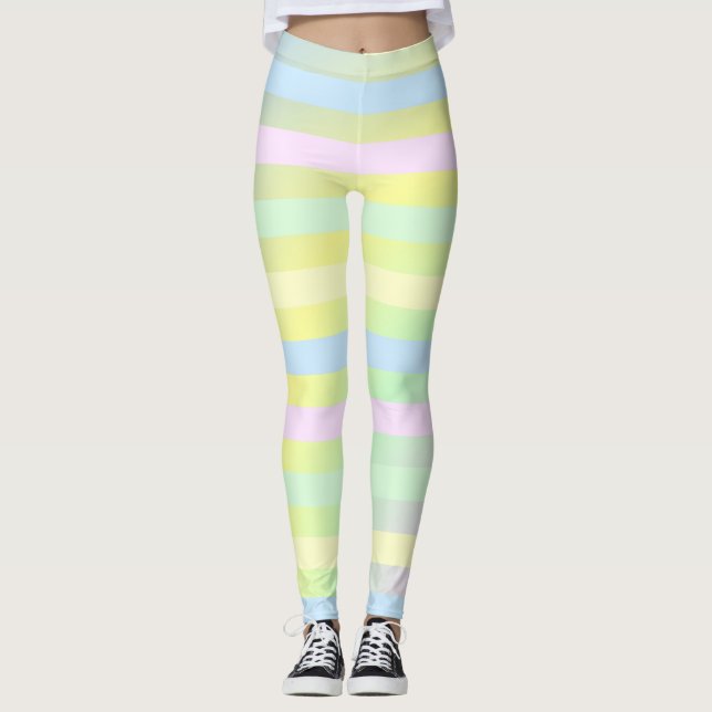 Leggings Colores pastel del arcoiris (Anverso)