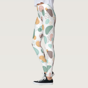 Leggings Colores Pastel Formas orgánicas Patrón sin problem
