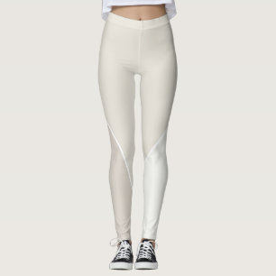 Leggings Colores Pastel Moderno Elegante Beige Marrón Blanc