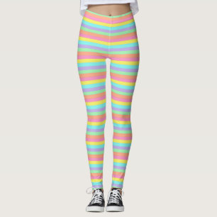 Leggings Colores Pastel Piernas rayadas