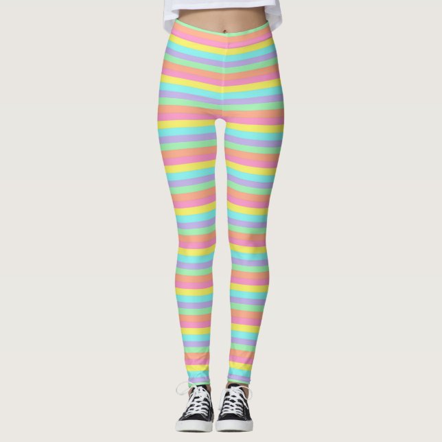 Leggings Colores Pastel Piernas rayadas (Anverso)