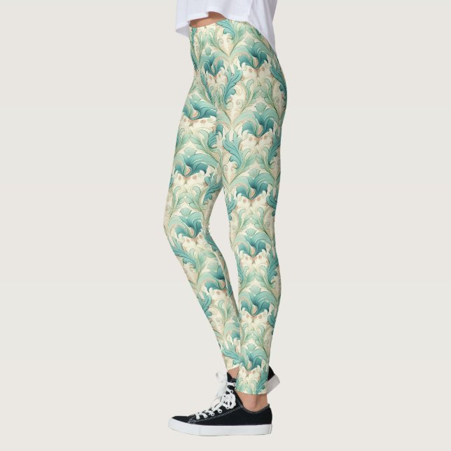 Leggings Colores pasteles delicados motivos florales orname (Izquierda)