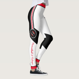 Leggings Colores patrióticos de Trinidad y Tobago con nombr