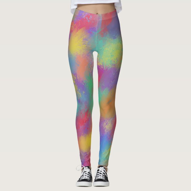 Leggings Colores primaverales salpicados (Anverso)