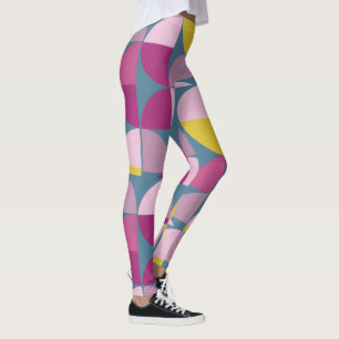 Leggings colores púrpura rosa psicodélicos suaves de mediad
