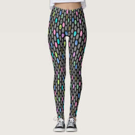 Leggings Colores retro impecables diseño círculos polka pun