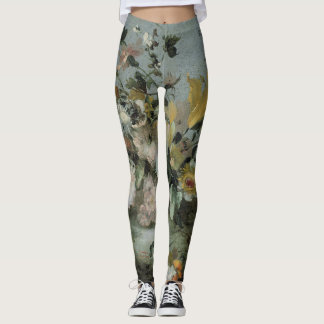Leggings colores suaves bonitos del diseño floral