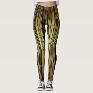 Leggings Colores verticales del negro del amarillo del