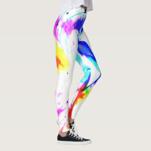 Leggings colores vivos de lgbt color verde amarillo blanco