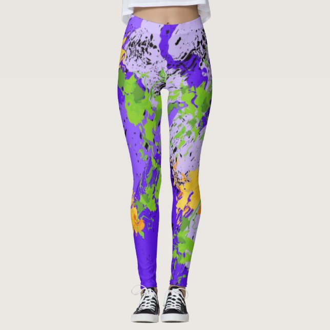 Leggings Colorful abstract energy wave (Anverso)