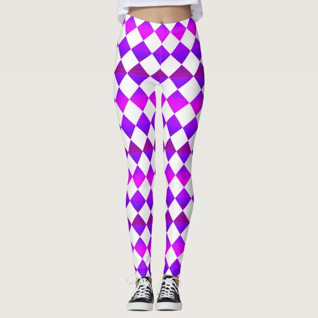 Leggings Colorful Checker Diamond Pattern (Anverso)