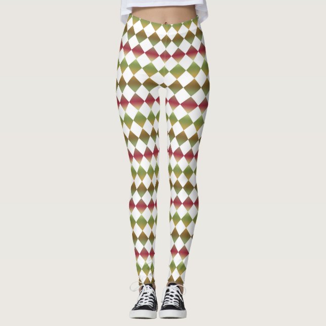 Leggings Colorful Checker Diamond Pattern (Anverso)