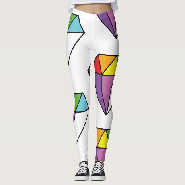 Leggings Colorful Diamond Cute Drawing (Anverso)