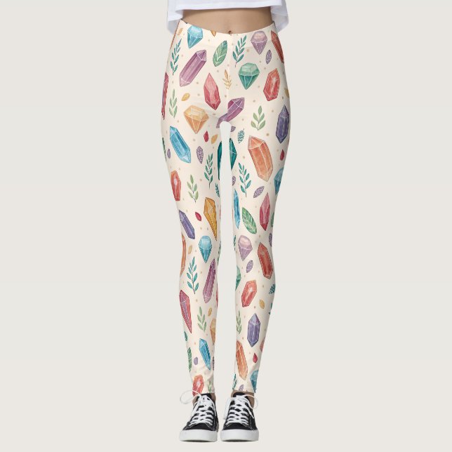 Leggings Colorful Gemstone Pattern (2) (Anverso)