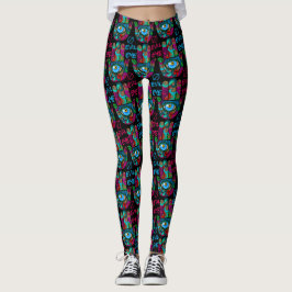 Leggings Colorful Groovy Hamsas