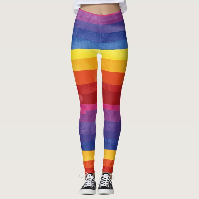 Leggings Colorful Love Stripes (Anverso)