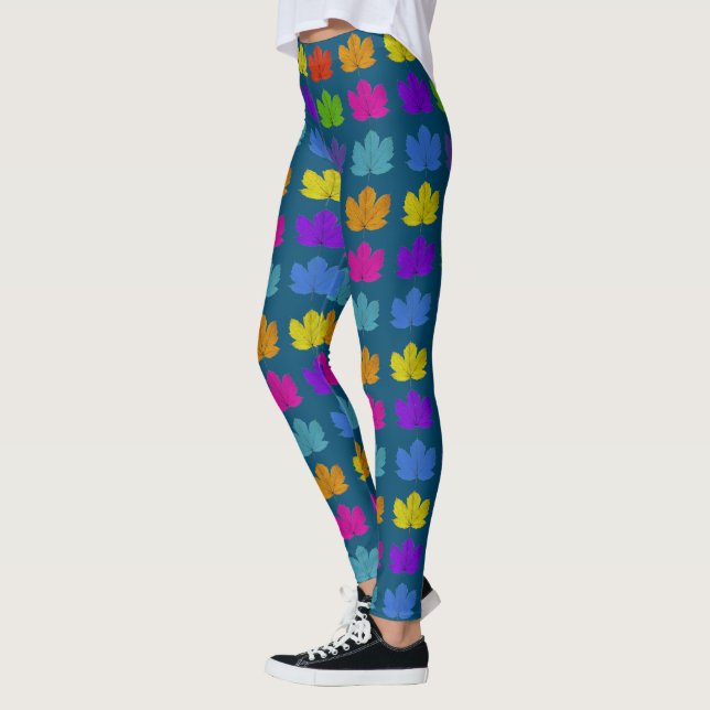 Leggings Colorful maple leaves (Izquierda)
