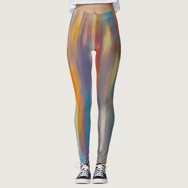 Leggings Colorful paint streaks  (Anverso)