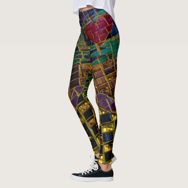 Leggings Colorful Red Heart Mosaic (Izquierda)