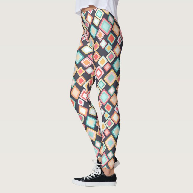 Leggings Colorful Squares Retro Pattern (Izquierda)