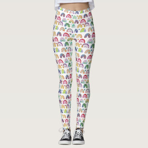 Leggings Colorida acuarela Arroz corazones y estrellas