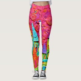 Leggings Colorida creación innovadora de arcilla