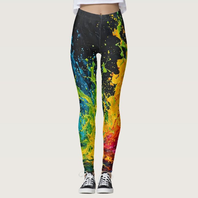 Leggings Colorida Esplash de pintura (Anverso)