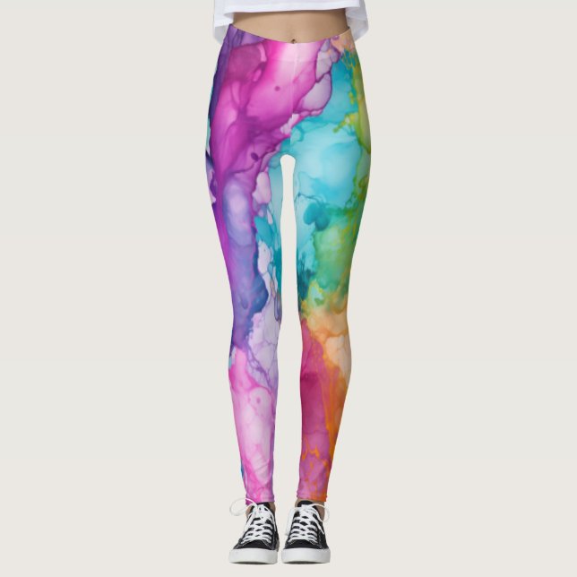 Leggings Colorida Esplash de pintura (Anverso)