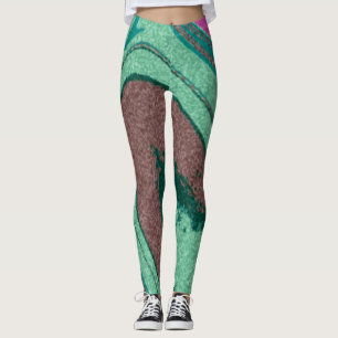 Leggings Colorida textura de mármol