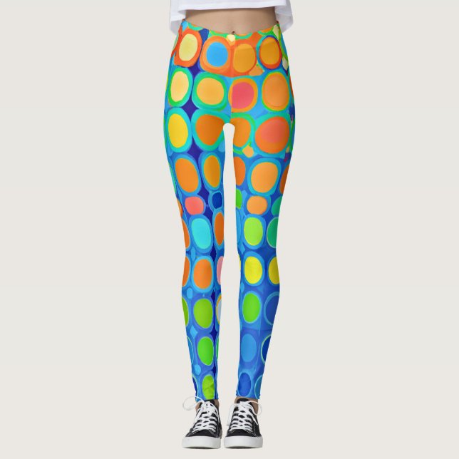 Leggings Colorida Vivid Elegance Patrón de estilo (Anverso)