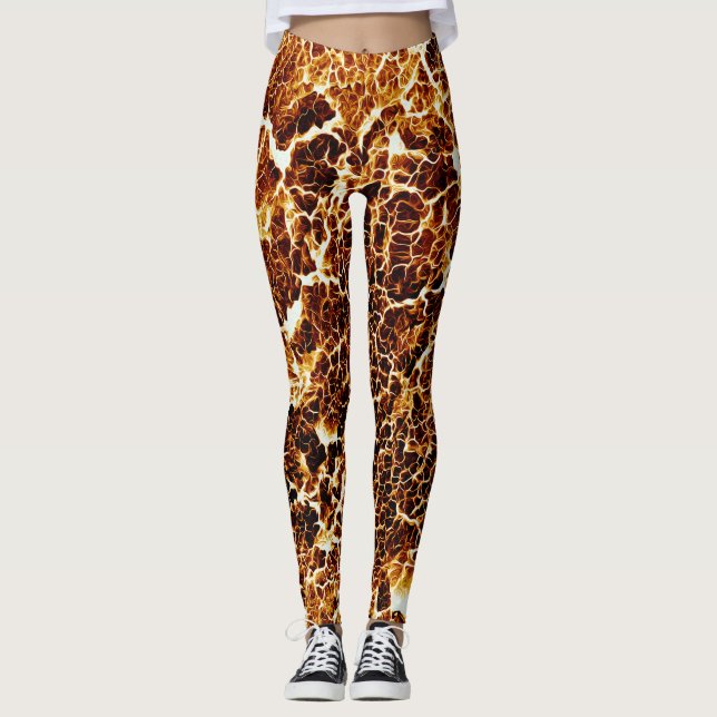 Leggings Colorida y loca textura única (Anverso)