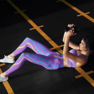 Leggings Coloridas Chicas de protección verde de las mujere