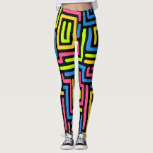 Leggings coloridas en el patrón de moda de los año