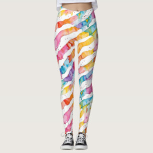 Leggings Coloridas Estrellas abstractas de acuarela