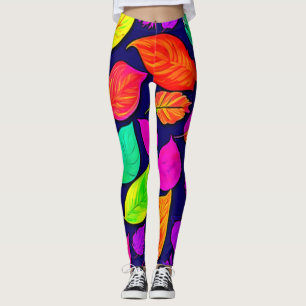 Leggings Coloridas hojas de otoño Pintura
