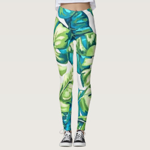 Leggings Coloridas hojas tropicales de Banana y Monstera