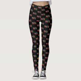 Leggings Coloridas leyendas impresas de "Vote"