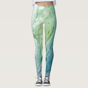Leggings Coloridas Olas Marinas