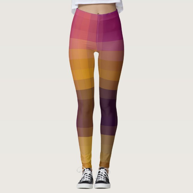 Leggings Coloridas Piernas Abstractas (Anverso)