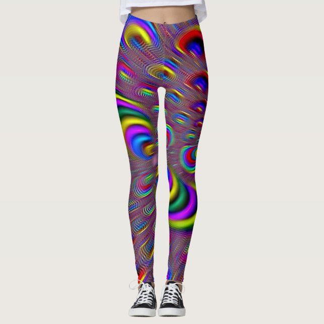 Leggings Coloridas Piernas de 3D (Anverso)