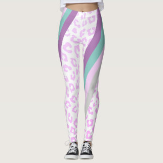 Leggings Coloridas piernas de impresión de animales leopard