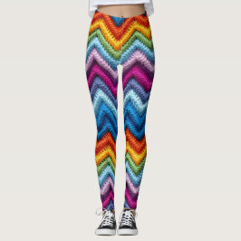 Leggings Coloridas piernas de zigzag