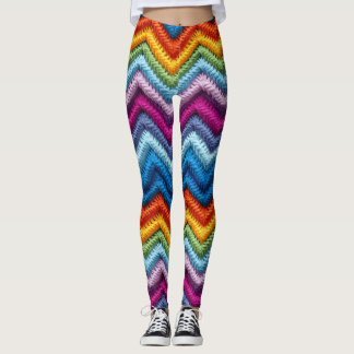 Leggings Coloridas piernas de zigzag
