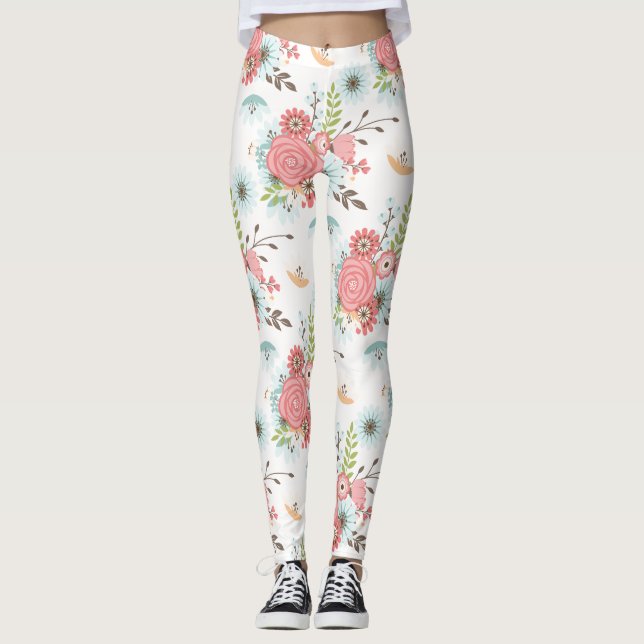 Leggings Coloridas Piernas Florales (Anverso)