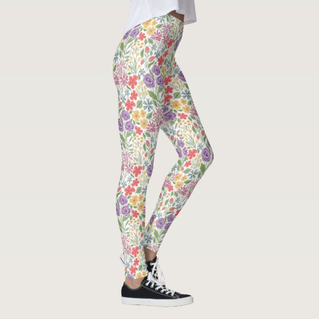 Leggings Coloridas Piernas Florales (Derecha)