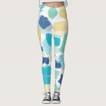 Leggings Coloridas pinceladas de pincel<br><div class="desc">Los trazos de pincel de color claro y colorido en hermosos tonos amarillos,  verdes,  acuáticos y azules.</div>