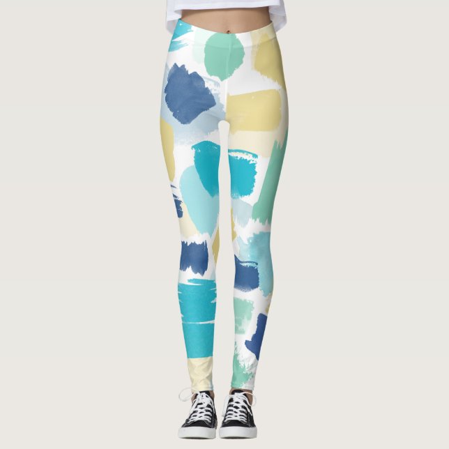 Leggings Coloridas pinceladas de pincel (Anverso)