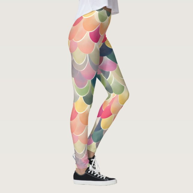 Leggings Colorido Abstracto Patrón alegre (Derecha)